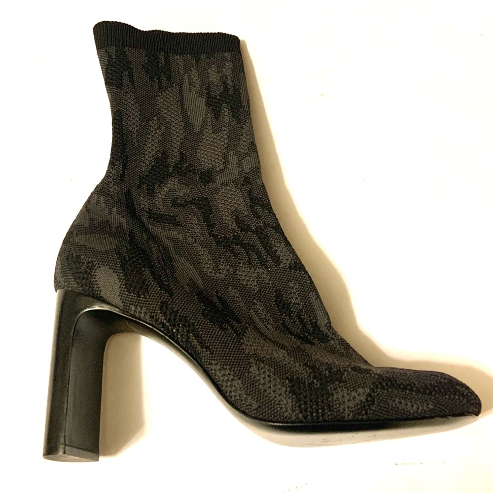 Rag & Bone Stretch Fabric Sock Booties Dark Grey … - image 3